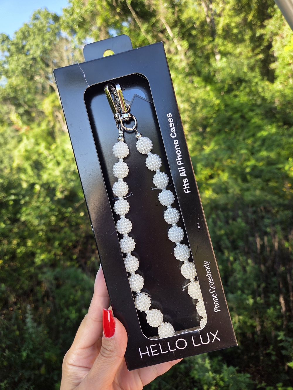 Hello Lux Pearl Beaded Phone Crossbody Strap